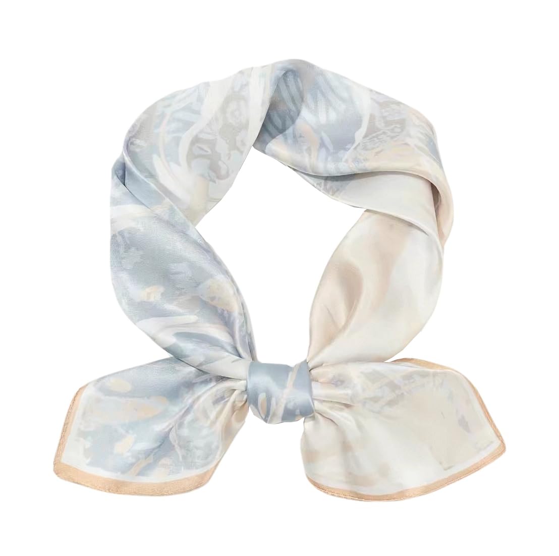 100% Silk Square Scarf for Hair-25.6" Women Men Neckerchief & Headscarf
