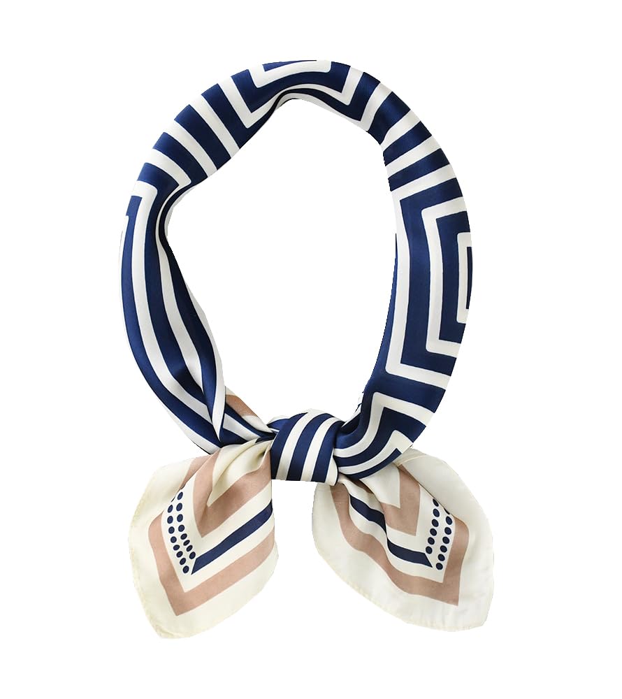 100% Silk Square Scarf for Hair-25.6" Women Men Neckerchief & Headscarf