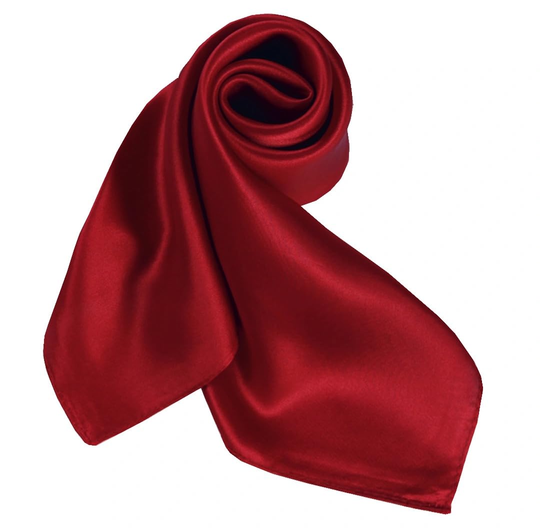 100% Silk Square Scarf for Hair-25.6" Women Men Neckerchief & Headscarf