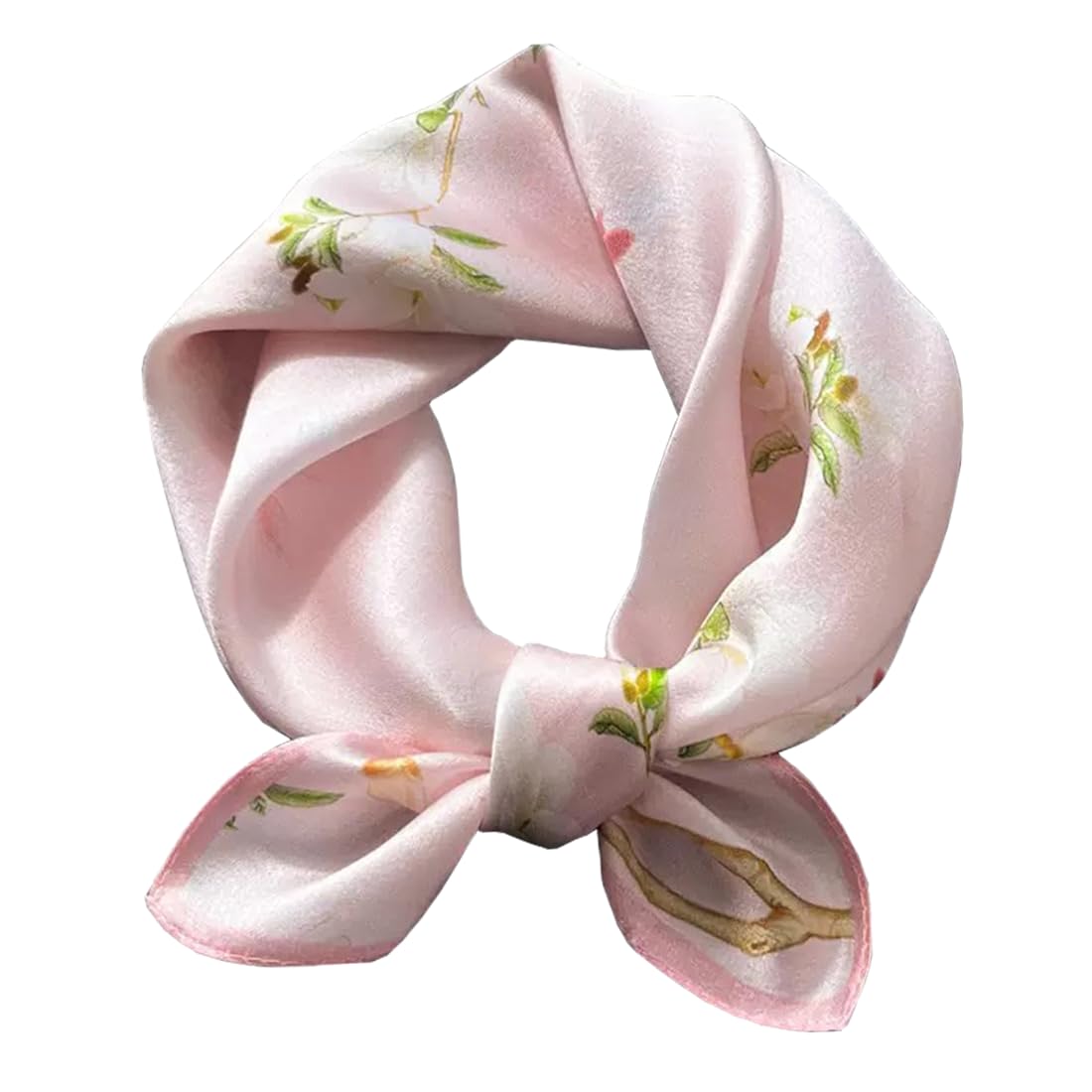 100% Silk Square Scarf for Hair-25.6" Women Men Neckerchief & Headscarf
