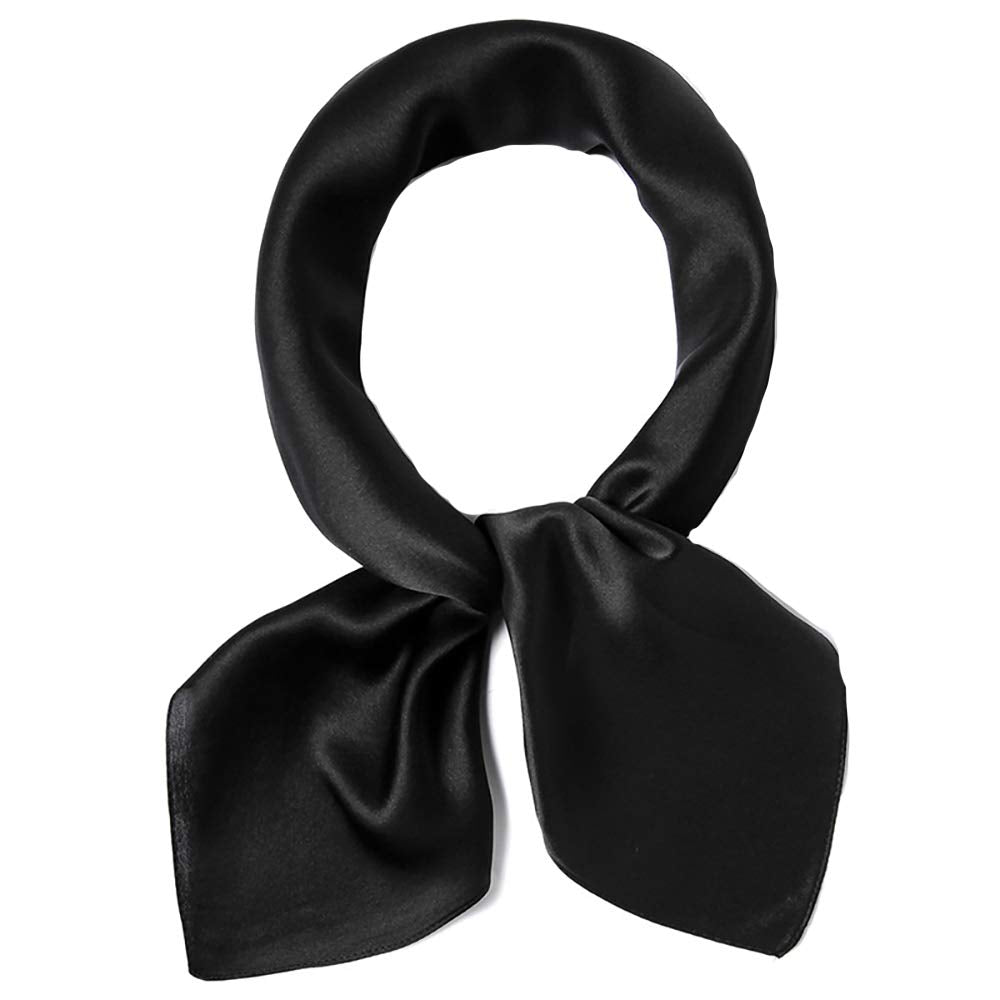 100% Silk Square Scarf for Hair-25.6" Women Men Neckerchief & Headscarf