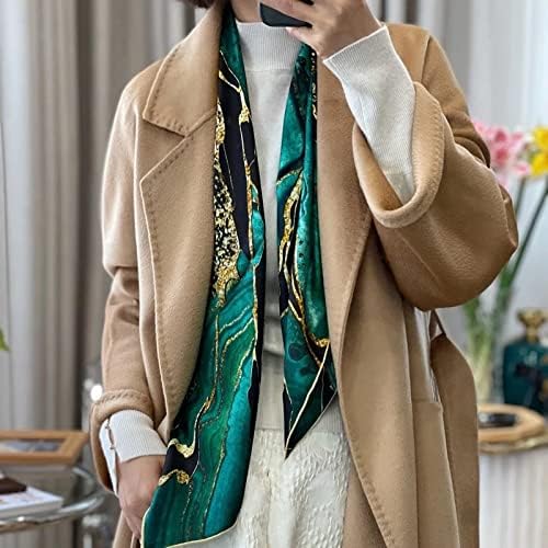 Green Natural Silk Scarf Shawl Soft Smooth Women Fashion Neck Scarves