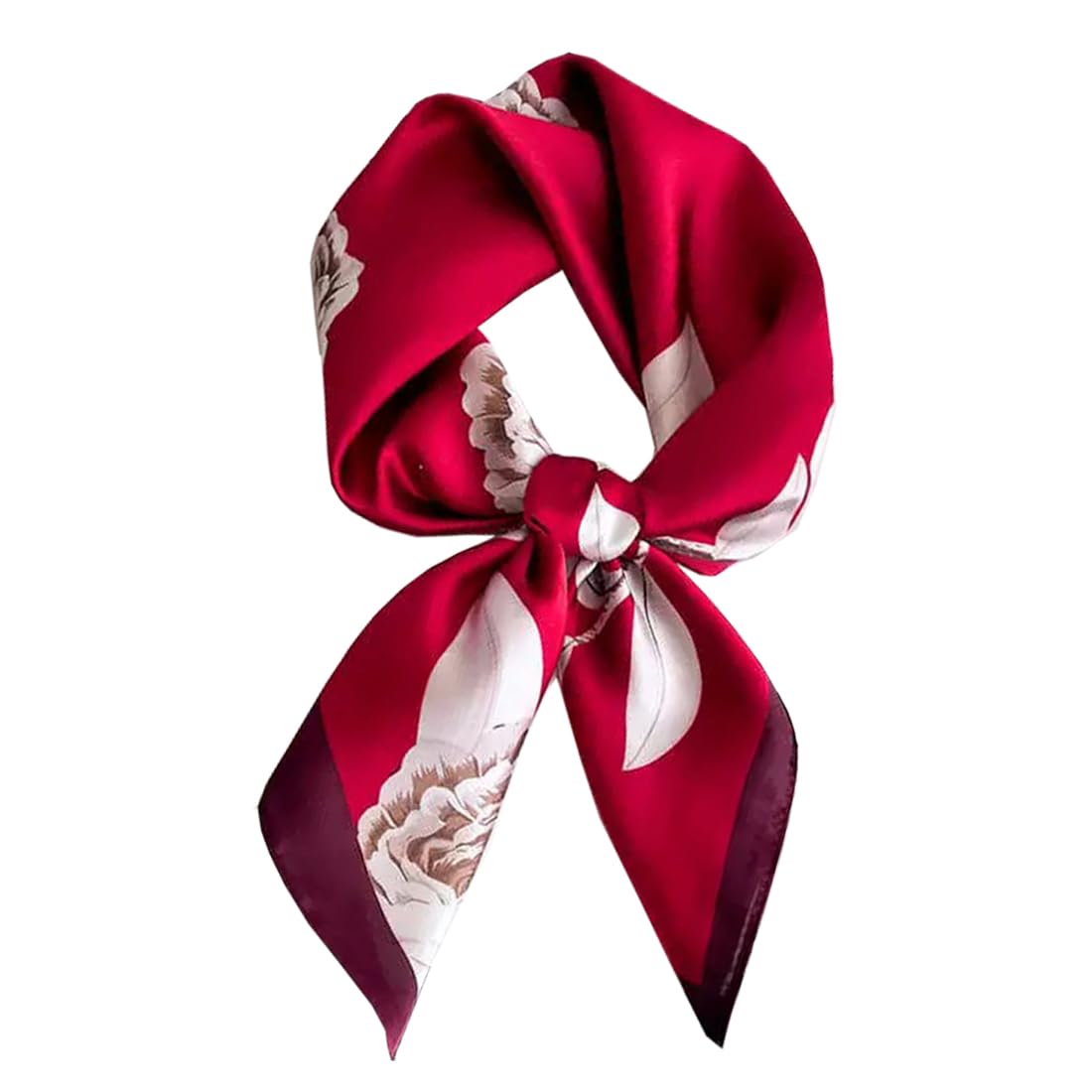 100% Silk Square Scarf for Hair-25.6" Women Men Neckerchief & Headscarf