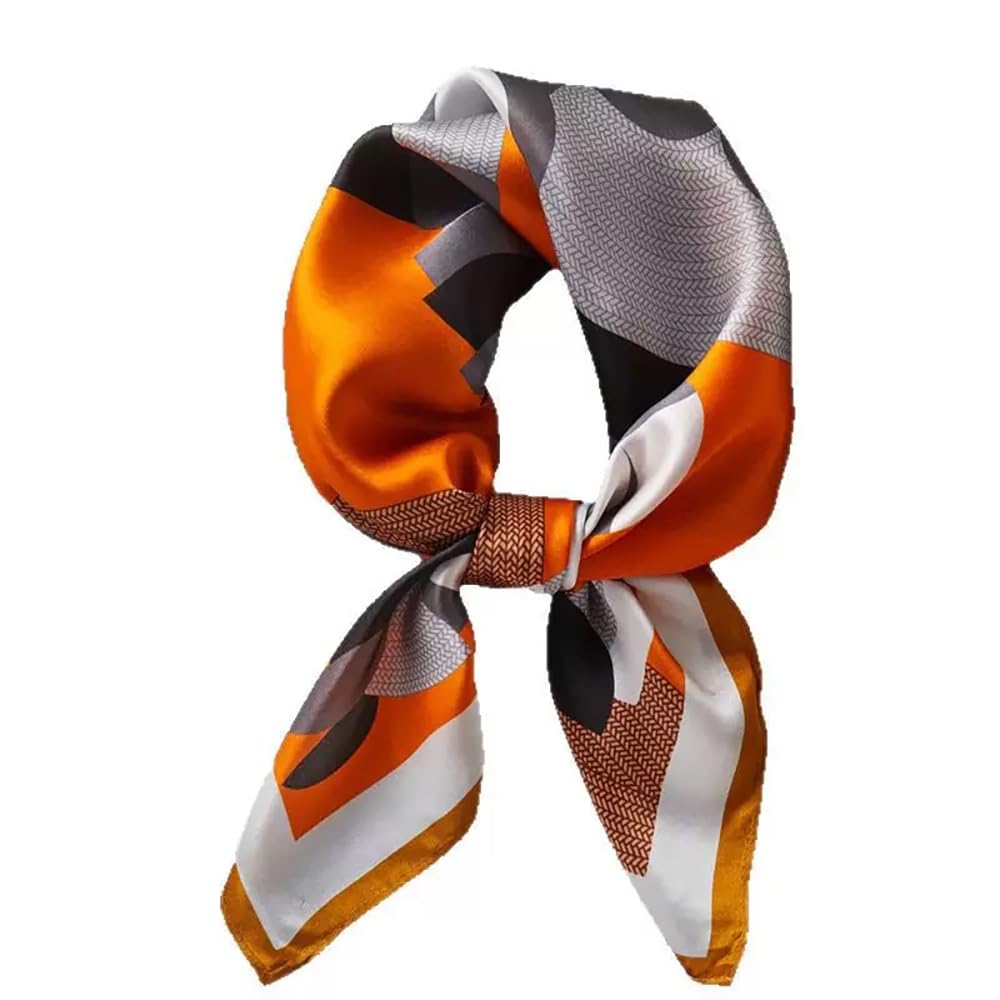 100% Silk Square Scarf for Hair-25.6" Women Men Neckerchief & Headscarf