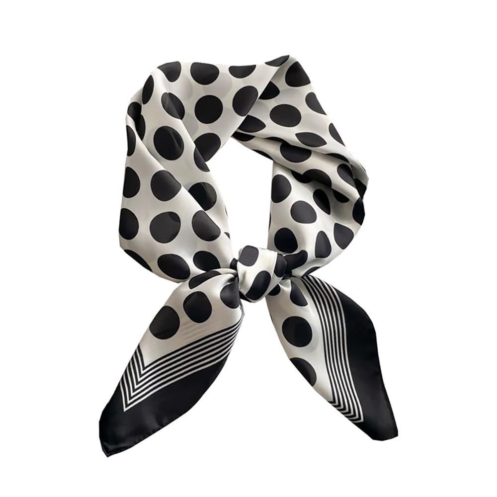 100% Silk Square Scarf for Hair-25.6" Women Men Neckerchief & Headscarf