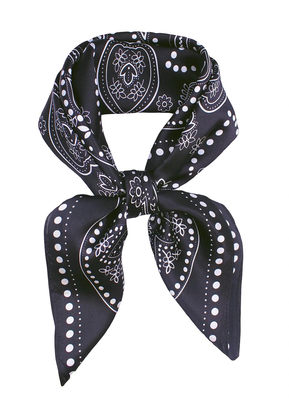 100% Silk Square Scarf for Hair-25.6" Women Men Neckerchief & Headscarf