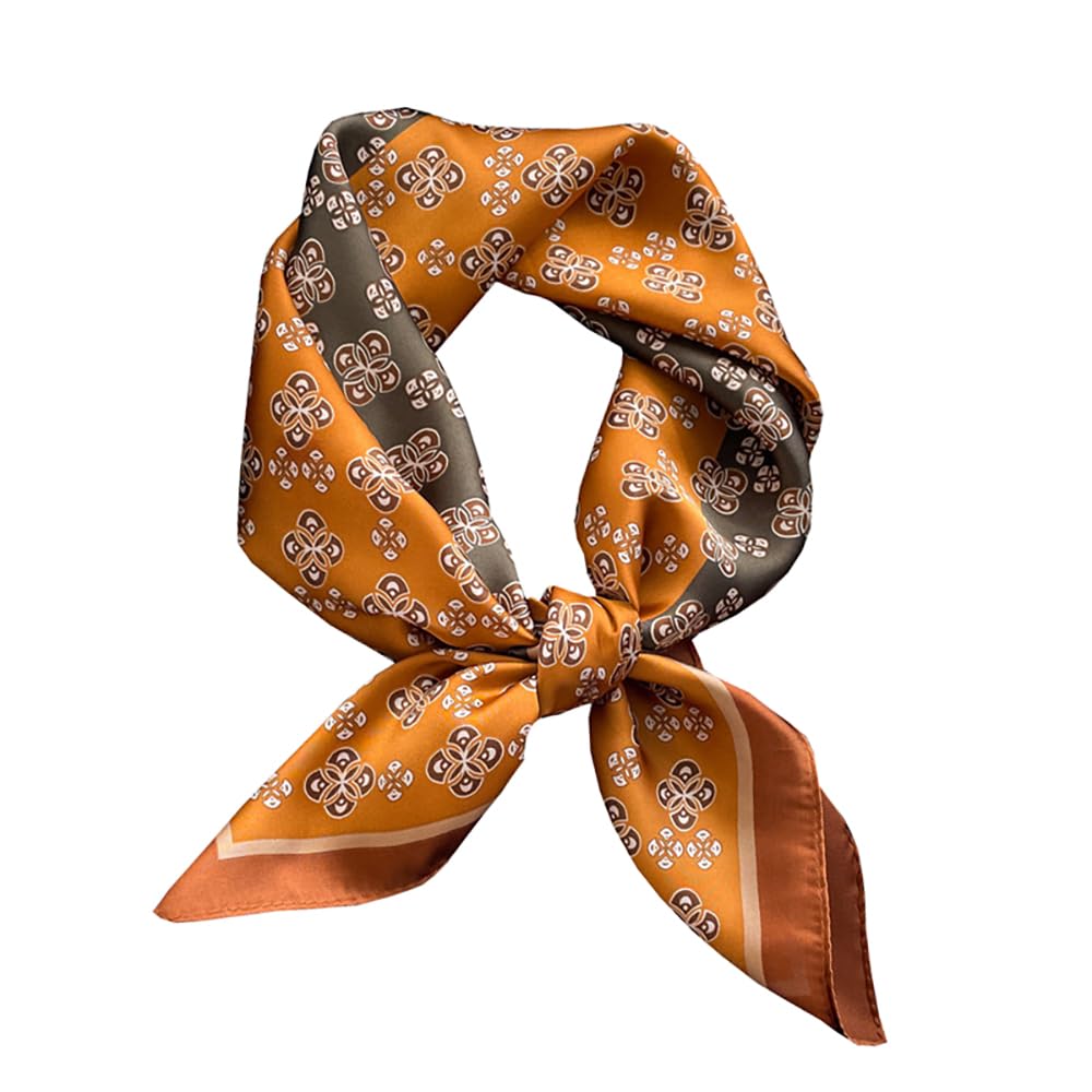 100% Silk Square Scarf for Hair-25.6" Women Men Neckerchief & Headscarf