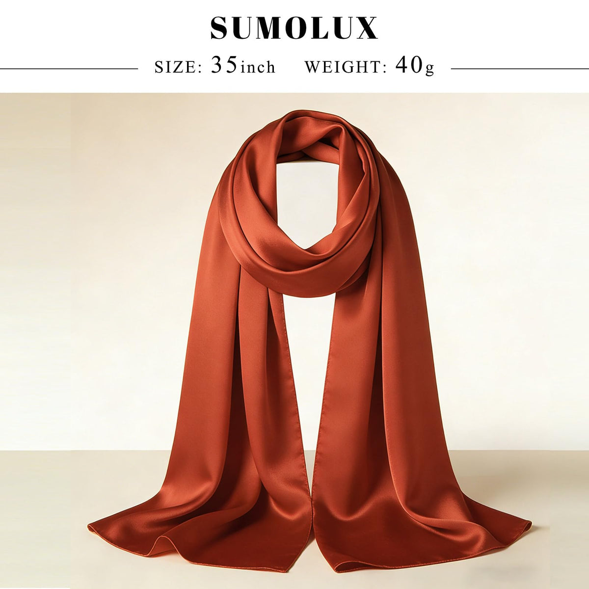 Sumolux Head Hair Scarf for Women 35" Like Satin Silk Hair Wrapping Bandana