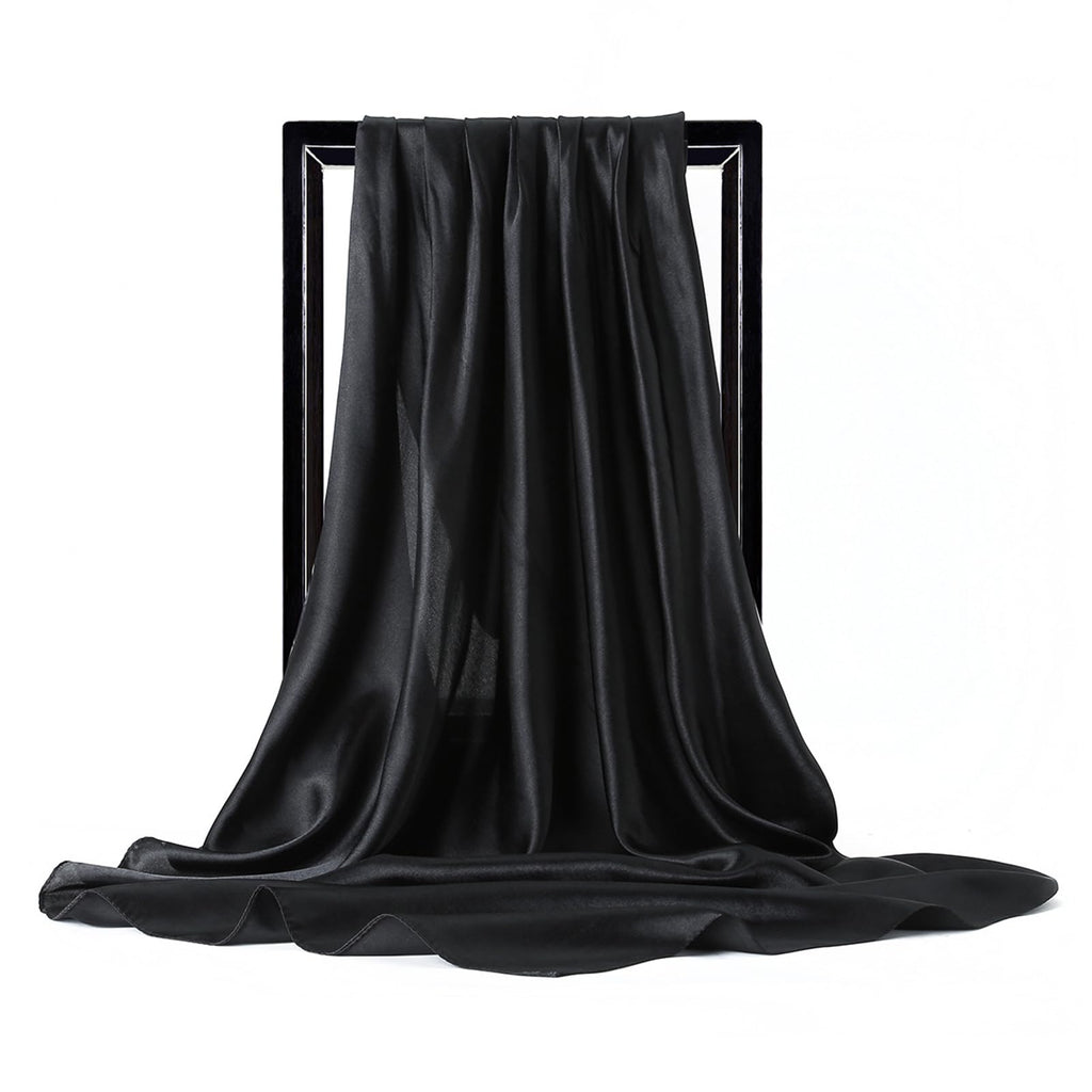vimate 35" Square Silk Like Head Scarf - Women's Fashion Satin Scarf Bandana for Hair Wrapping at Night.