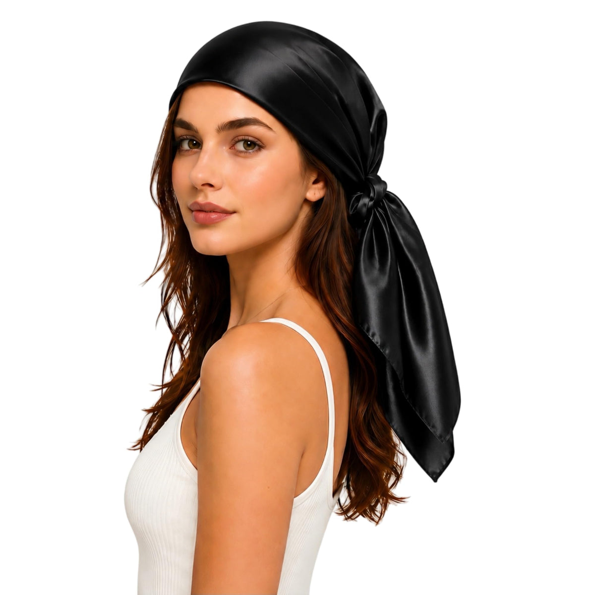 PoeticEHome 100% Mulberry Silk Head Scarf for Women, 35 x 35 Inch Square