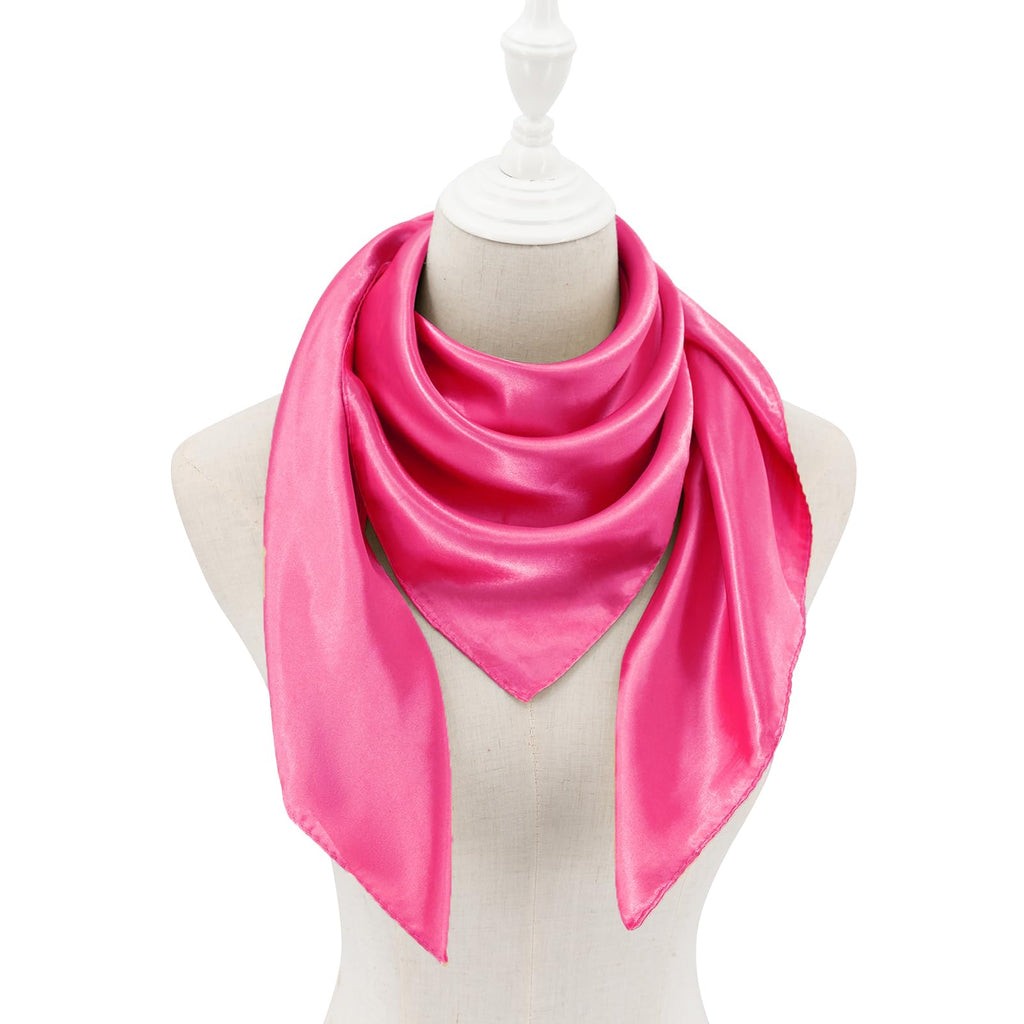 vimate 35" Square Silk Like Head Scarf - Women's Fashion Satin Scarf Bandana for Hair Wrapping at Night.