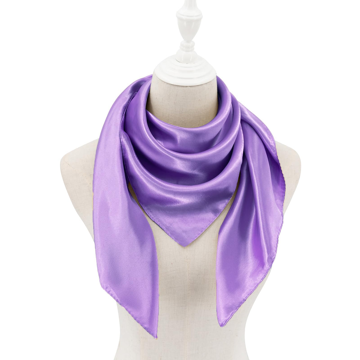 vimate 35" Square Silk Like Head Scarf - Women's Fashion Satin Scarf Bandana for Hair Wrapping at Night.