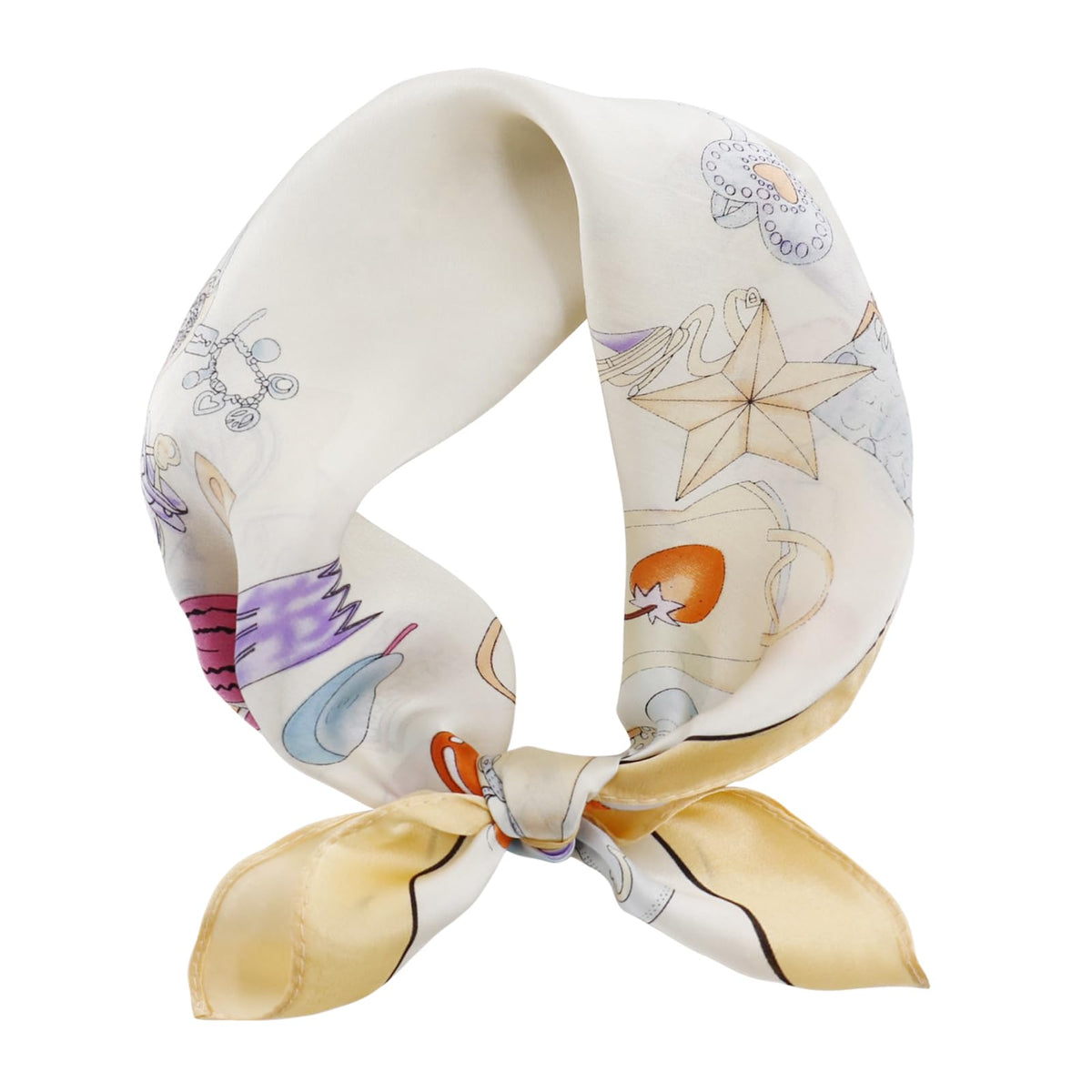 Ciormis 100% Mulberry Silk Scarf-Women's 21''/27''Square Silk Hair Head Scarf Neckerchief with Gift Packaged