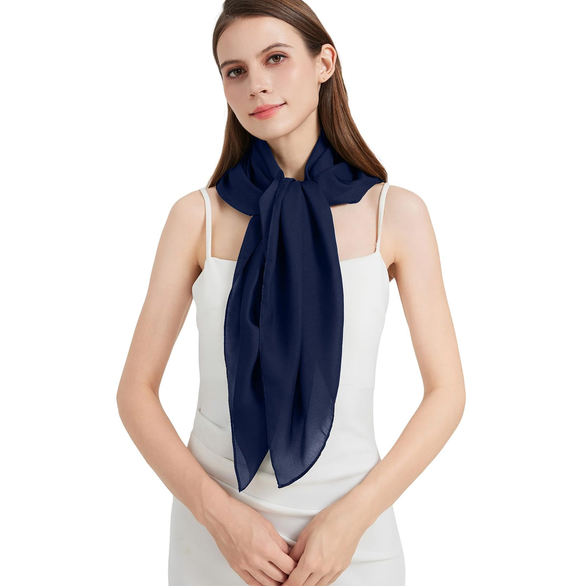 100% Mulberry Silk Head Scarf for Hair-Women's 35'' Square Silk Neck Scarf for Sleeping Wrap at Night