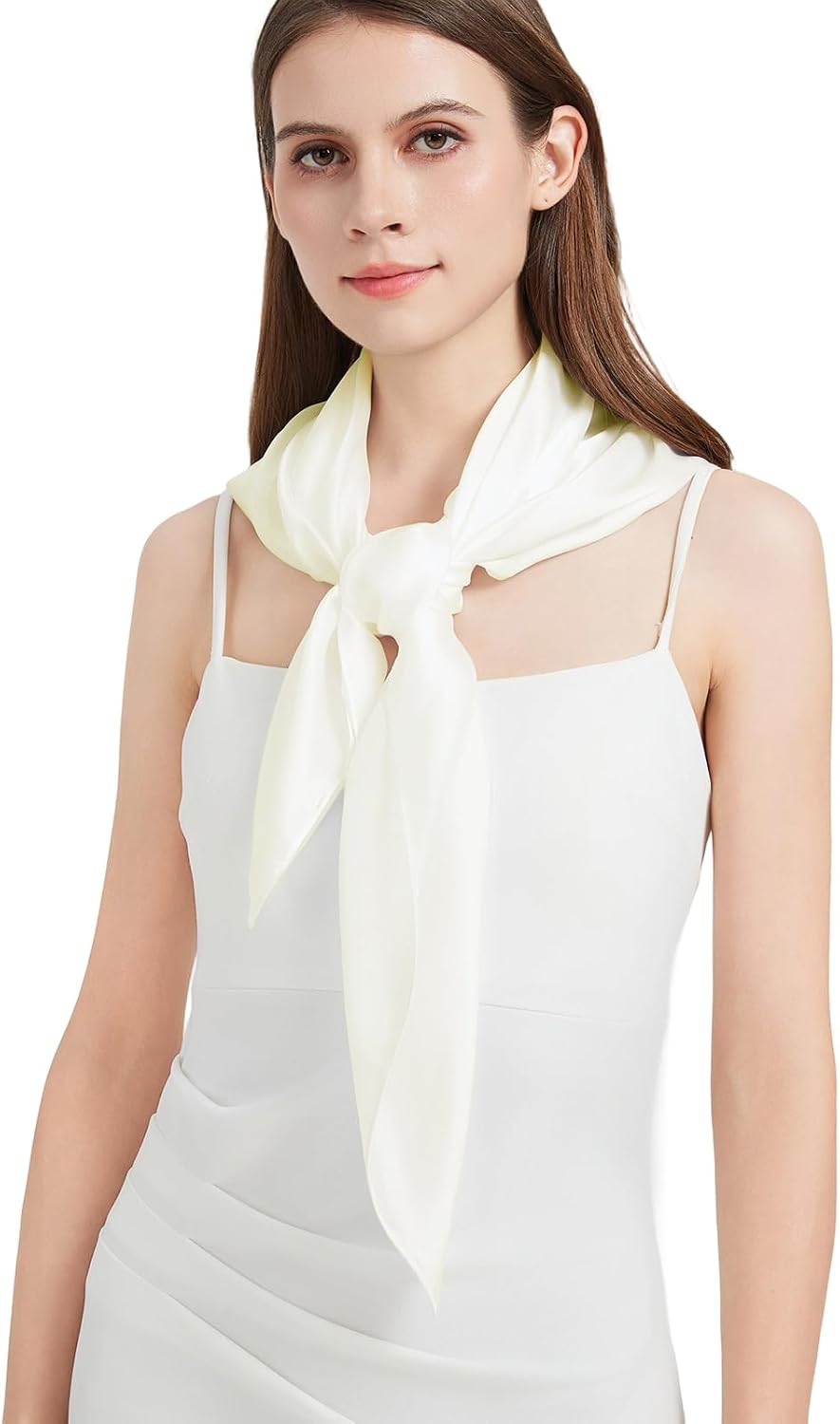 100% Mulberry Silk Head Scarf for Hair-Women's 35'' Square Silk Neck Scarf for Sleeping Wrap at Night