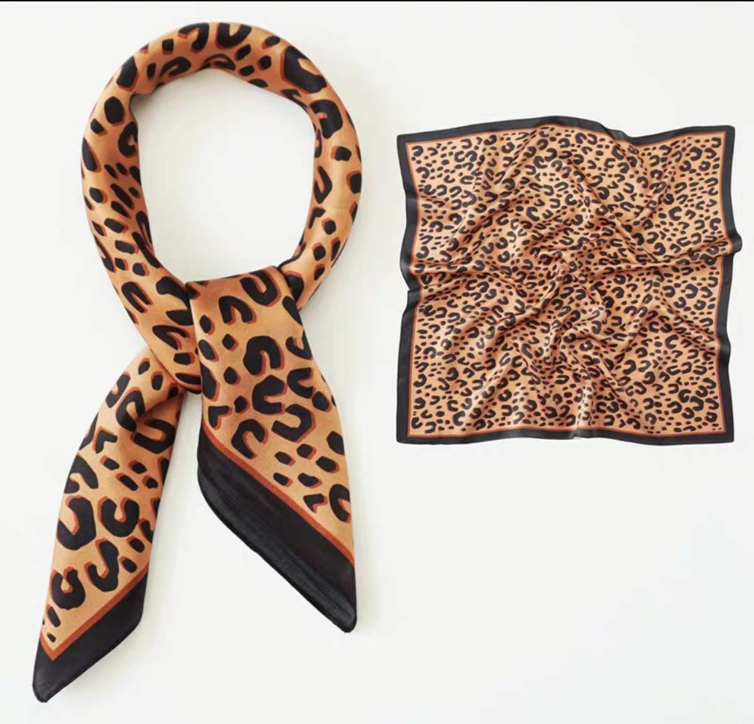 100% Silk Square Scarf for Hair-25.6" Women Men Neckerchief & Headscarf