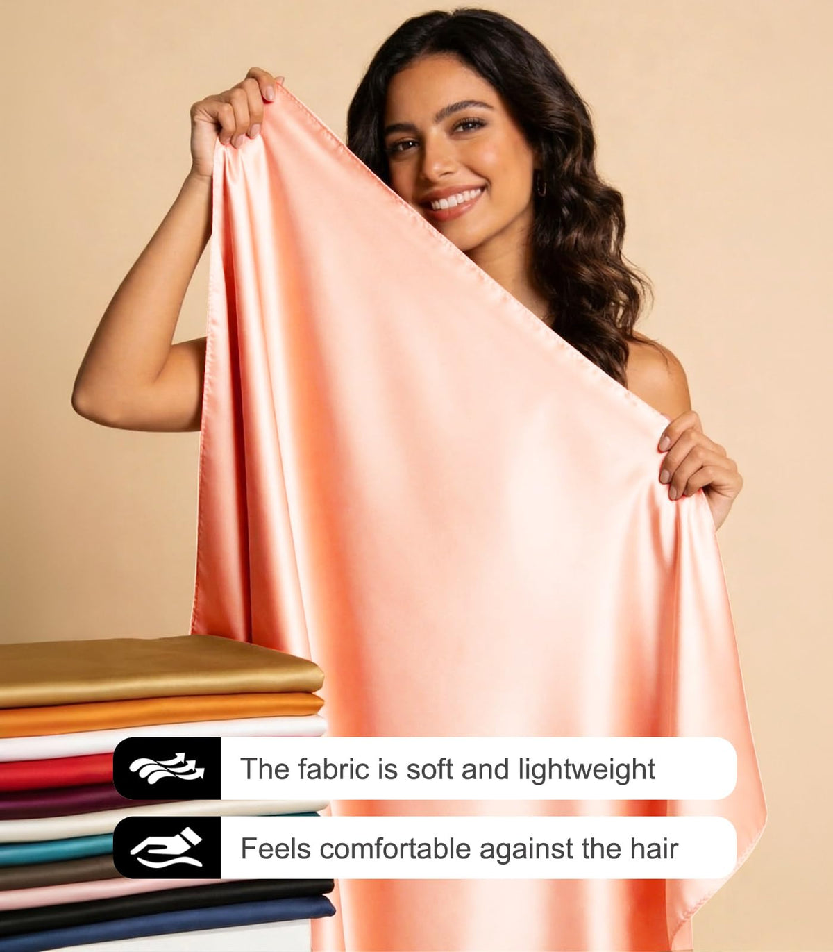 Sumolux Head Hair Scarf for Women 35" Like Satin Silk Hair Wrapping Bandana