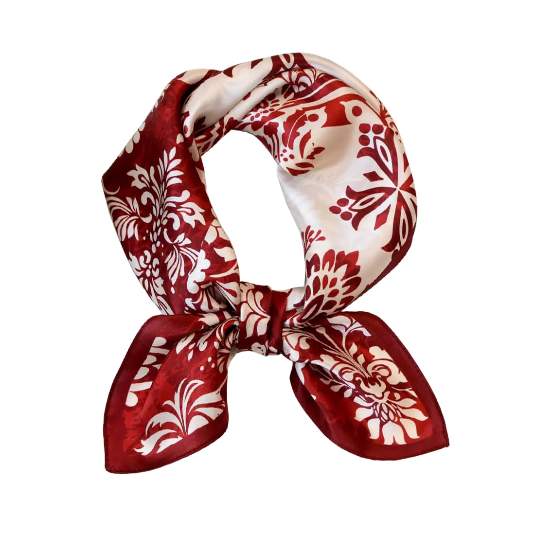 100% Silk Square Scarf for Hair-25.6" Women Men Neckerchief & Headscarf