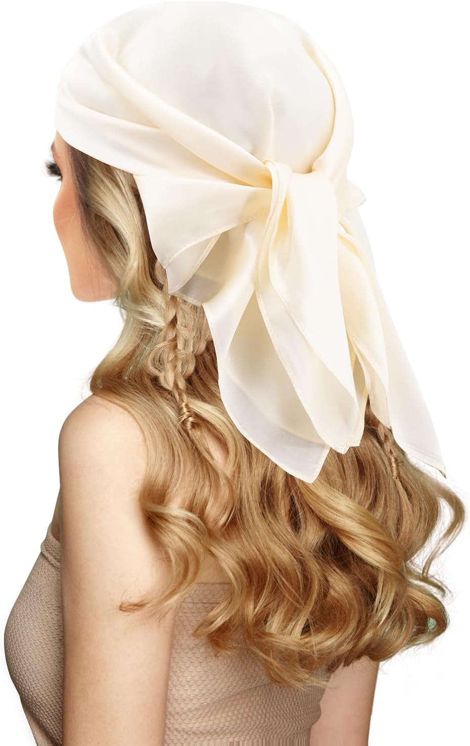 Ciormis 100% Mulberry Silk Scarf-Women's 21''/27''Square Silk Hair Head Scarf Neckerchief with Gift Packaged