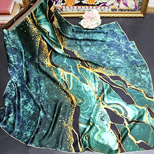 Green Natural Silk Scarf Shawl Soft Smooth Women Fashion Neck Scarves