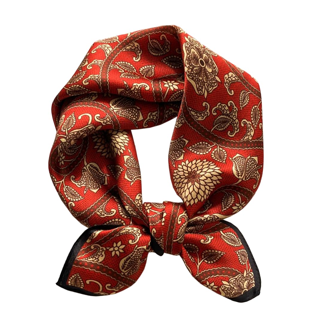 100% Silk Square Scarf for Hair-25.6" Women Men Neckerchief & Headscarf
