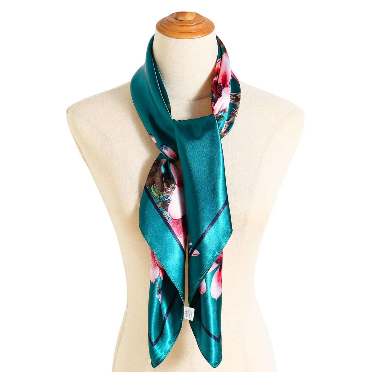vimate 35" Square Silk Like Head Scarf - Women's Fashion Satin Scarf Bandana for Hair Wrapping at Night.