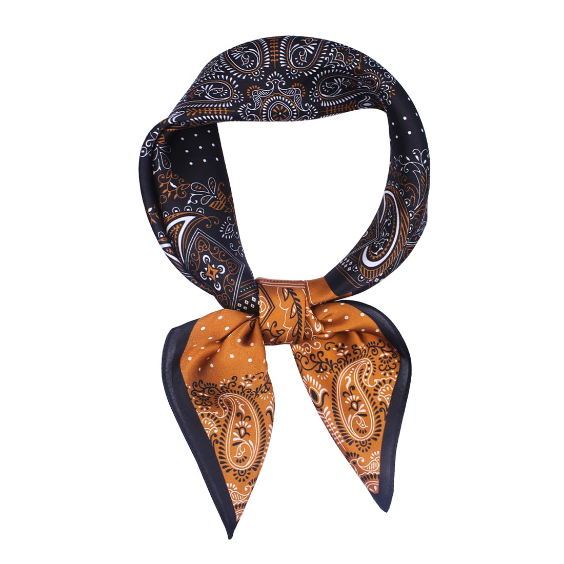 100% Silk Square Scarf for Hair-25.6" Women Men Neckerchief & Headscarf