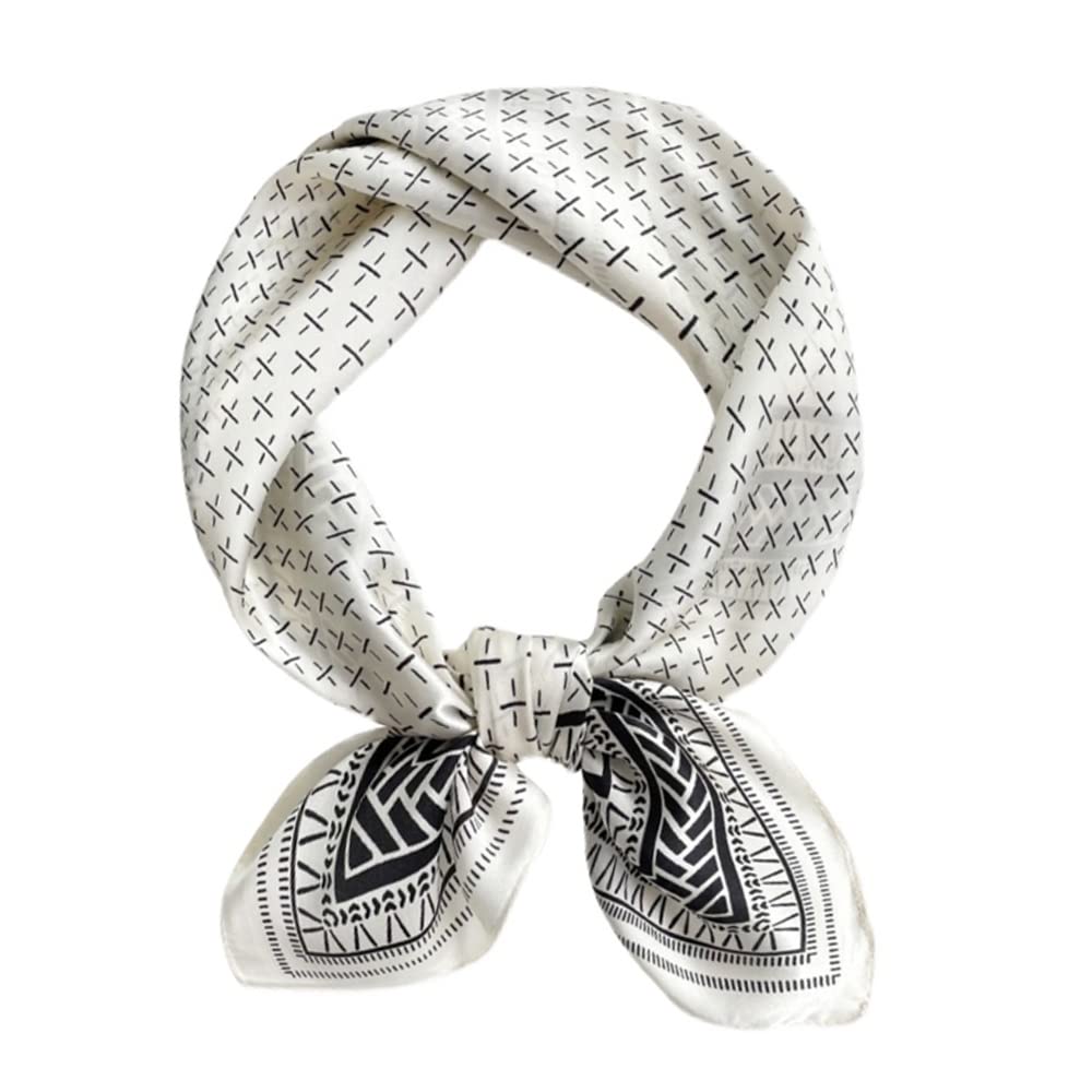 100% Silk Square Scarf for Hair-25.6" Women Men Neckerchief & Headscarf