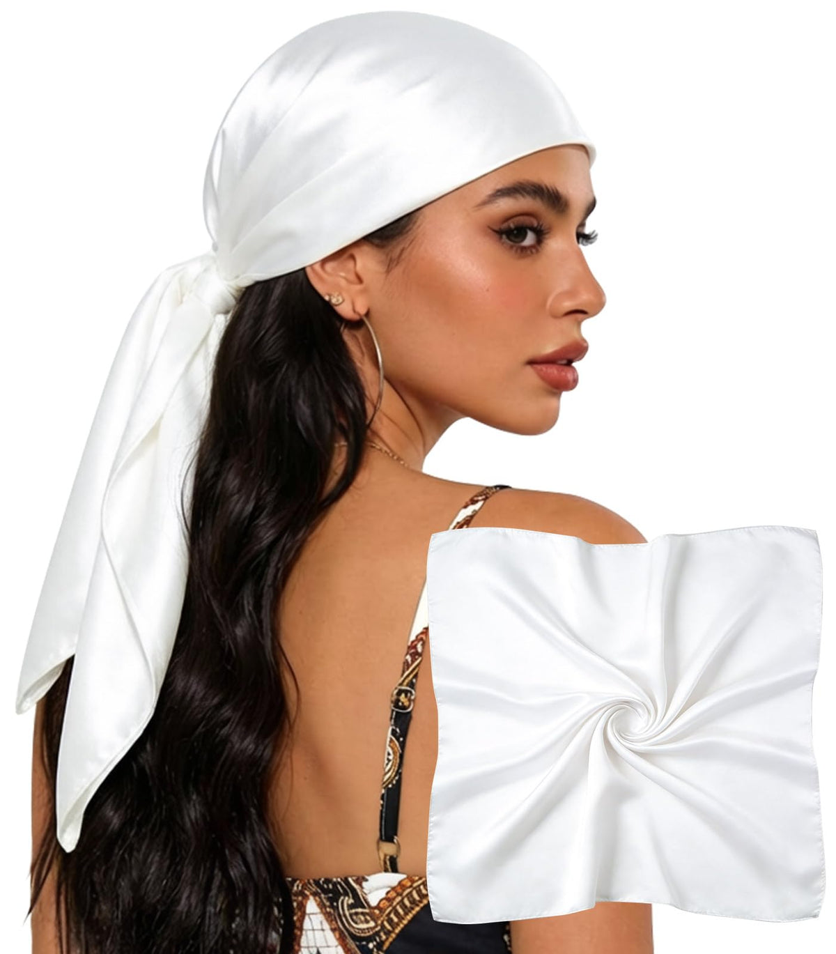 Sumolux Head Hair Scarf for Women 35" Like Satin Silk Hair Wrapping Bandana