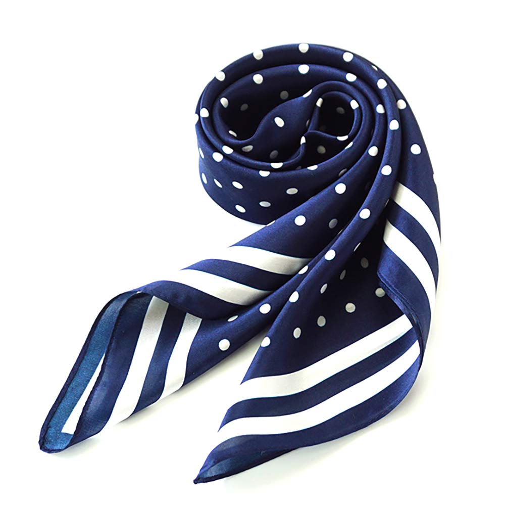 100% Silk Square Scarf for Hair-25.6" Women Men Neckerchief & Headscarf