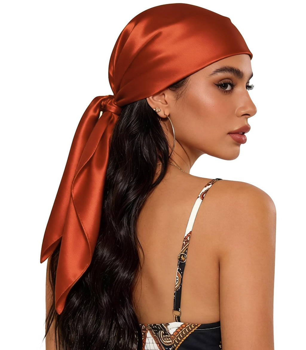 Sumolux Head Hair Scarf for Women 35" Like Satin Silk Hair Wrapping Bandana