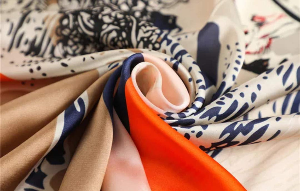 100% Silk Square Scarf for Hair-25.6" Women Men Neckerchief & Headscarf