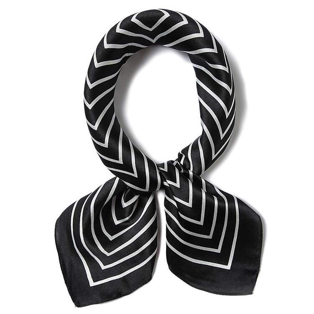 100% Silk Square Scarf for Hair-25.6" Women Men Neckerchief & Headscarf