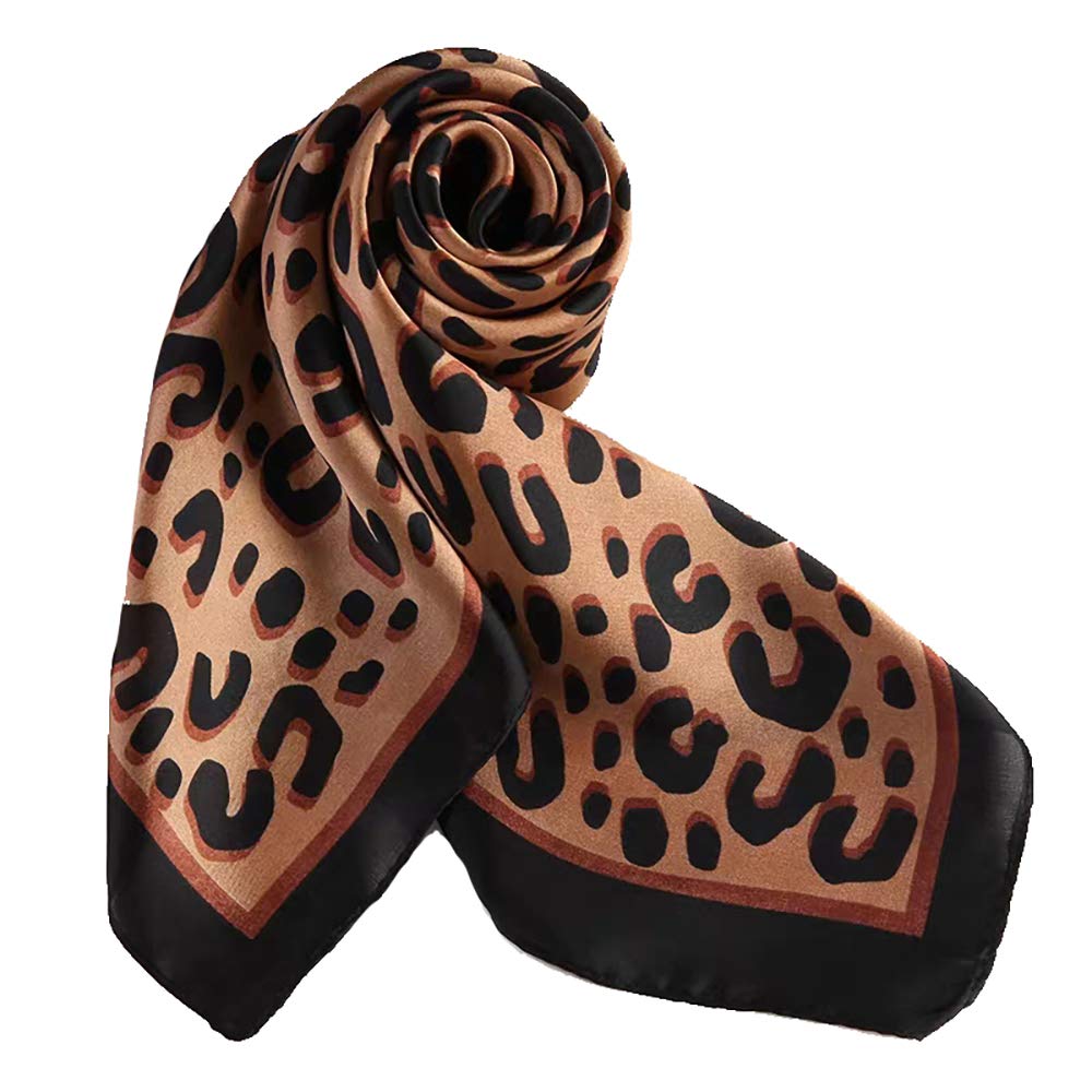 100% Silk Square Scarf for Hair-25.6" Women Men Neckerchief & Headscarf