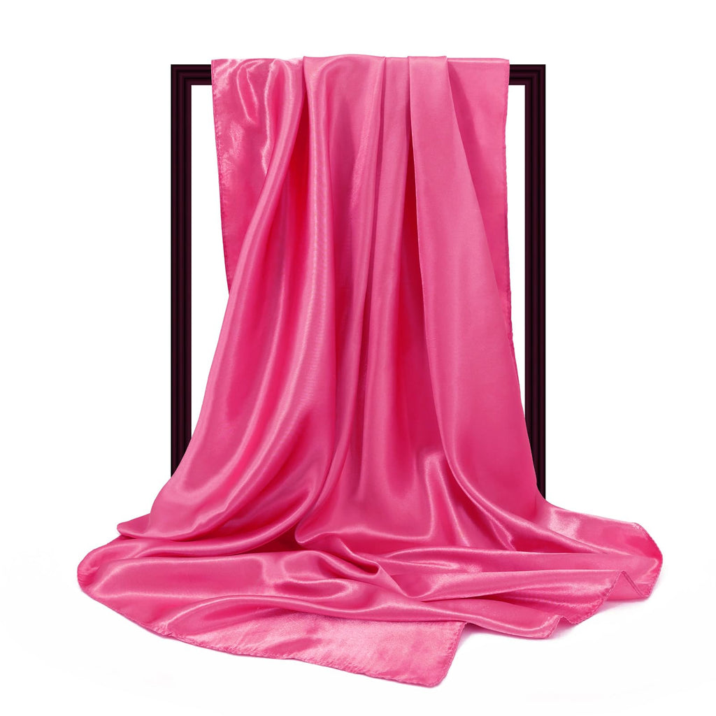 vimate 35" Square Silk Like Head Scarf - Women's Fashion Satin Scarf Bandana for Hair Wrapping at Night.