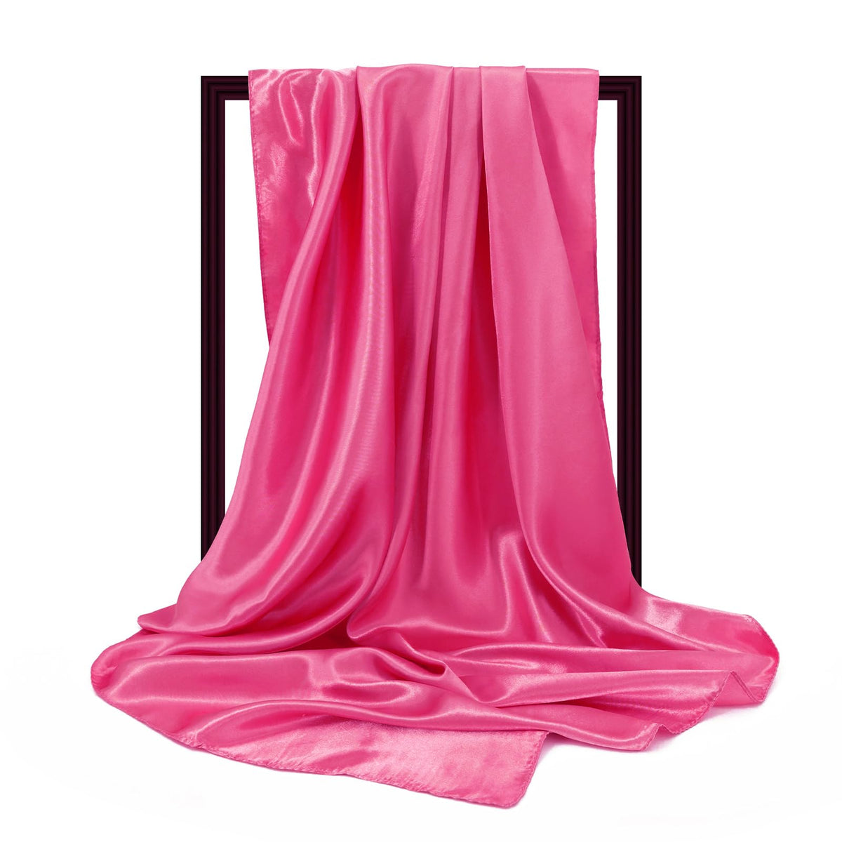 vimate 35" Square Silk Like Head Scarf - Women's Fashion Satin Scarf Bandana for Hair Wrapping at Night.