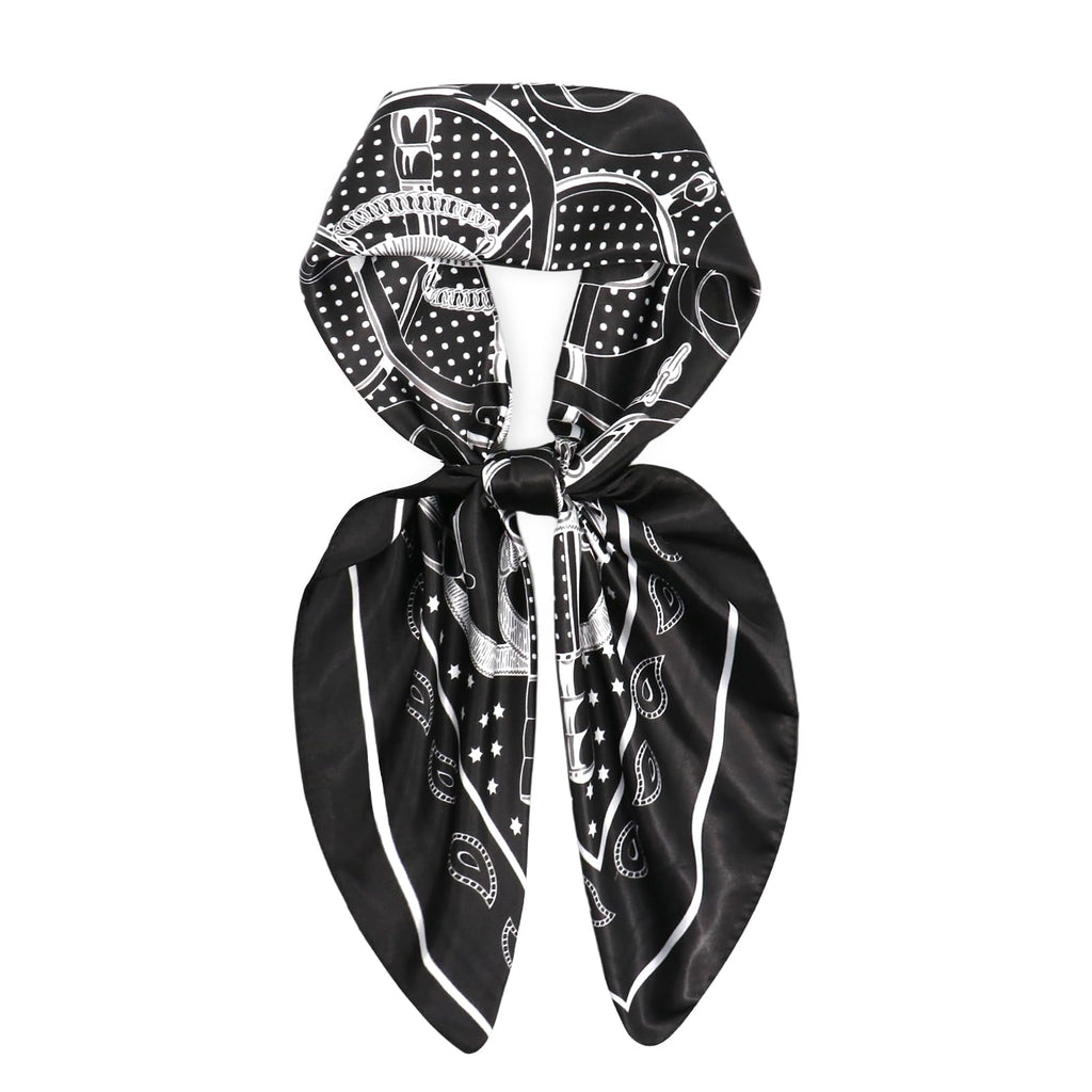 vimate 35" Square Silk Like Head Scarf - Women's Fashion Satin Scarf Bandana for Hair Wrapping at Night.