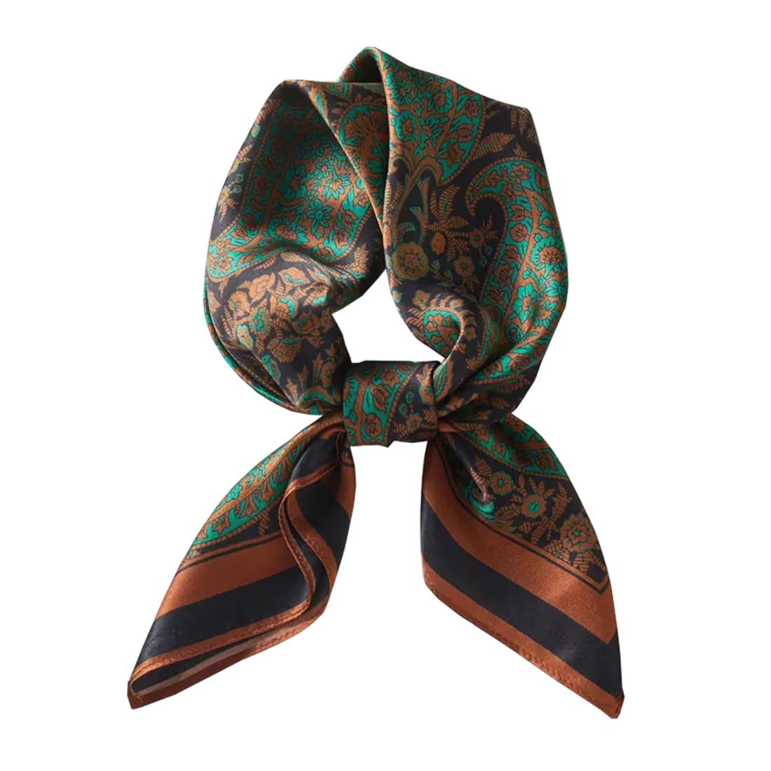 100% Silk Square Scarf for Hair-25.6" Women Men Neckerchief & Headscarf