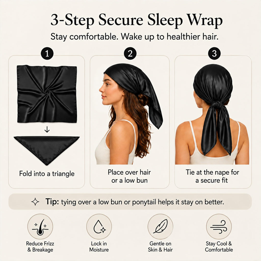 PoeticEHome 100% Mulberry Silk Head Scarf for Women, 35 x 35 Inch Square
