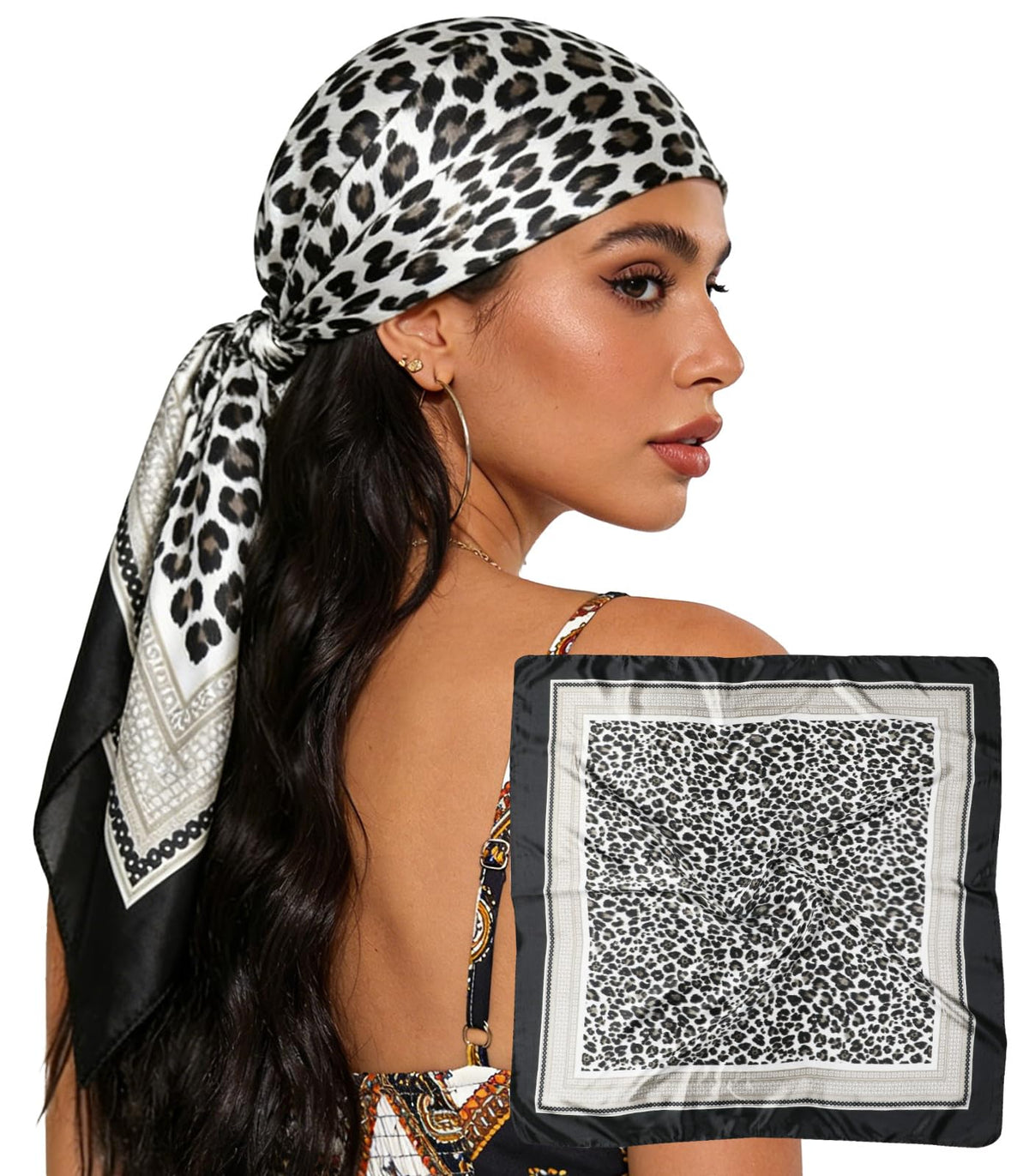 Sumolux Head Hair Scarf for Women 35" Like Satin Silk Hair Wrapping Bandana