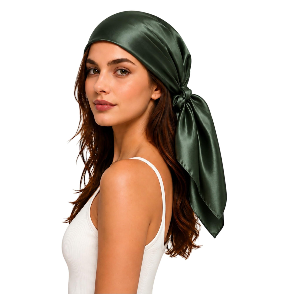 PoeticEHome 100% Mulberry Silk Head Scarf for Women, 35 x 35 Inch Square