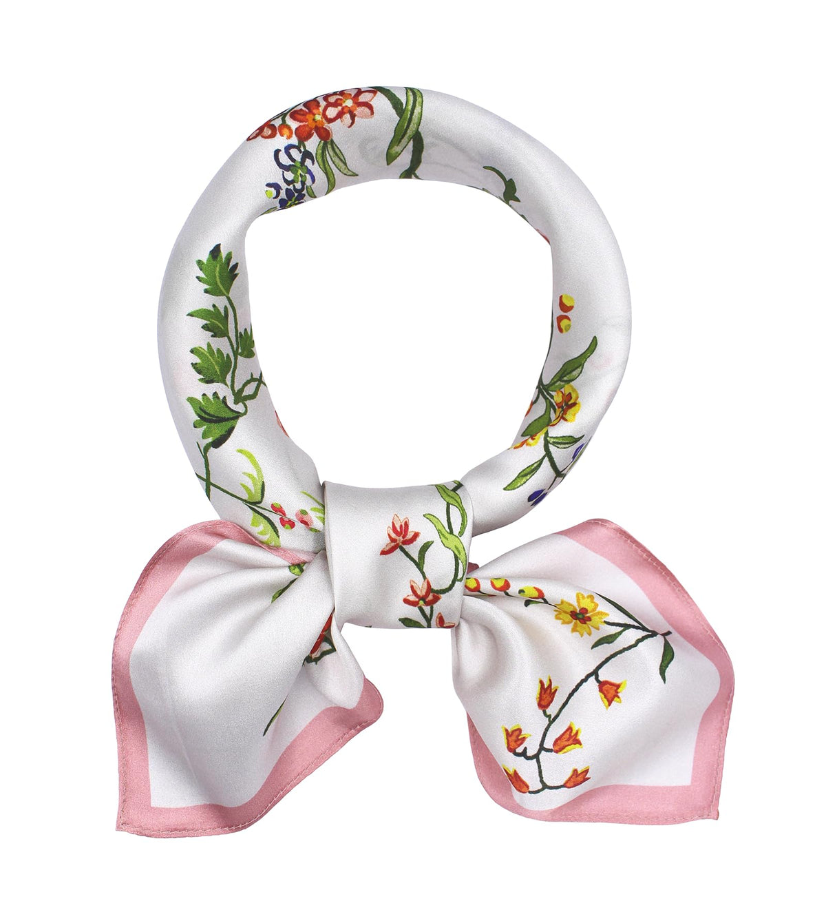 100% Silk Square Scarf for Hair-25.6" Women Men Neckerchief & Headscarf