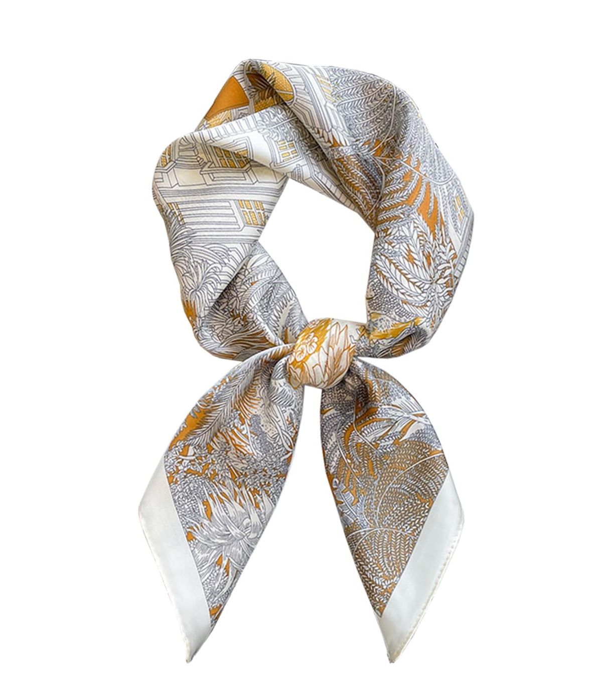 100% Silk Square Scarf for Hair-25.6" Women Men Neckerchief & Headscarf