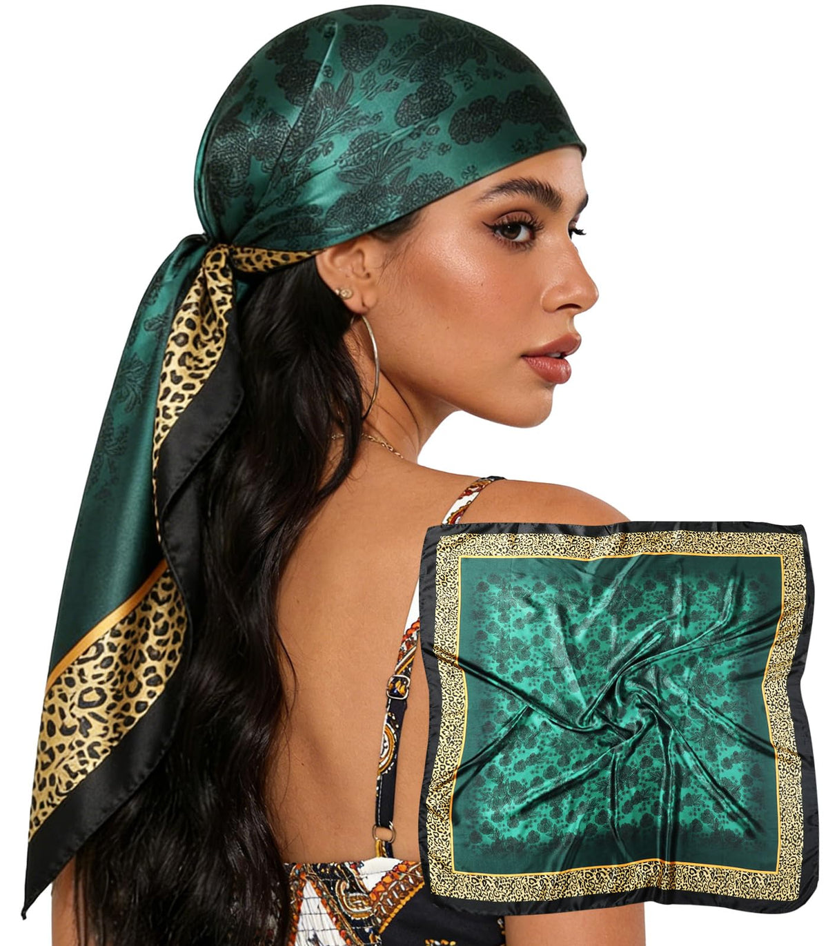 Sumolux Head Hair Scarf for Women 35" Like Satin Silk Hair Wrapping Bandana