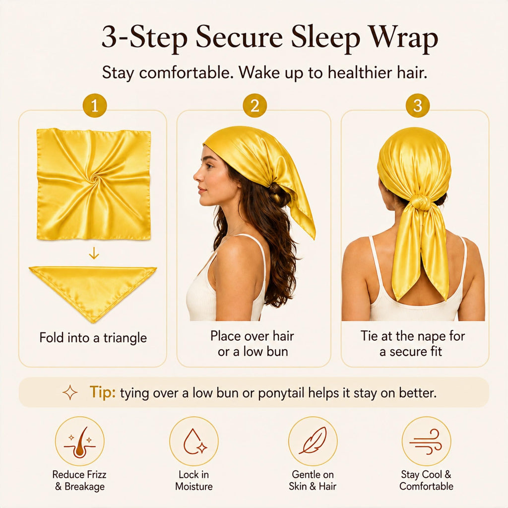 PoeticEHome 100% Mulberry Silk Head Scarf for Women, 35 x 35 Inch Square