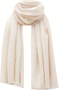 Italian Broad 70% Cashmere and 30% Silk Scarf Shawl Wrap Stole of Premium Quality Super Soft Made in Italy for Woman