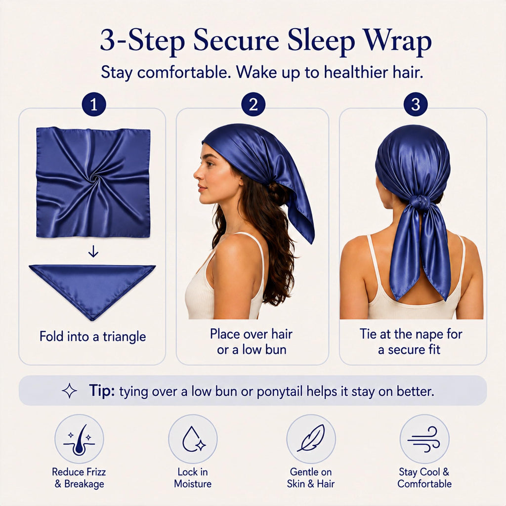 PoeticEHome 100% Mulberry Silk Head Scarf for Women, 35 x 35 Inch Square