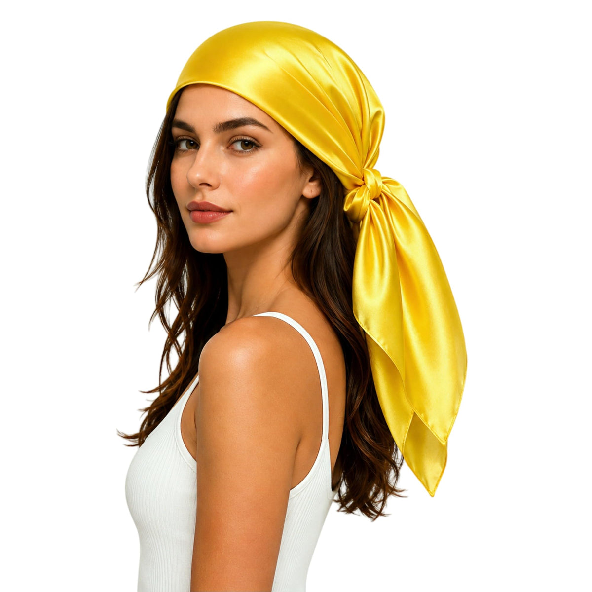 PoeticEHome 100% Mulberry Silk Head Scarf for Women, 35 x 35 Inch Square