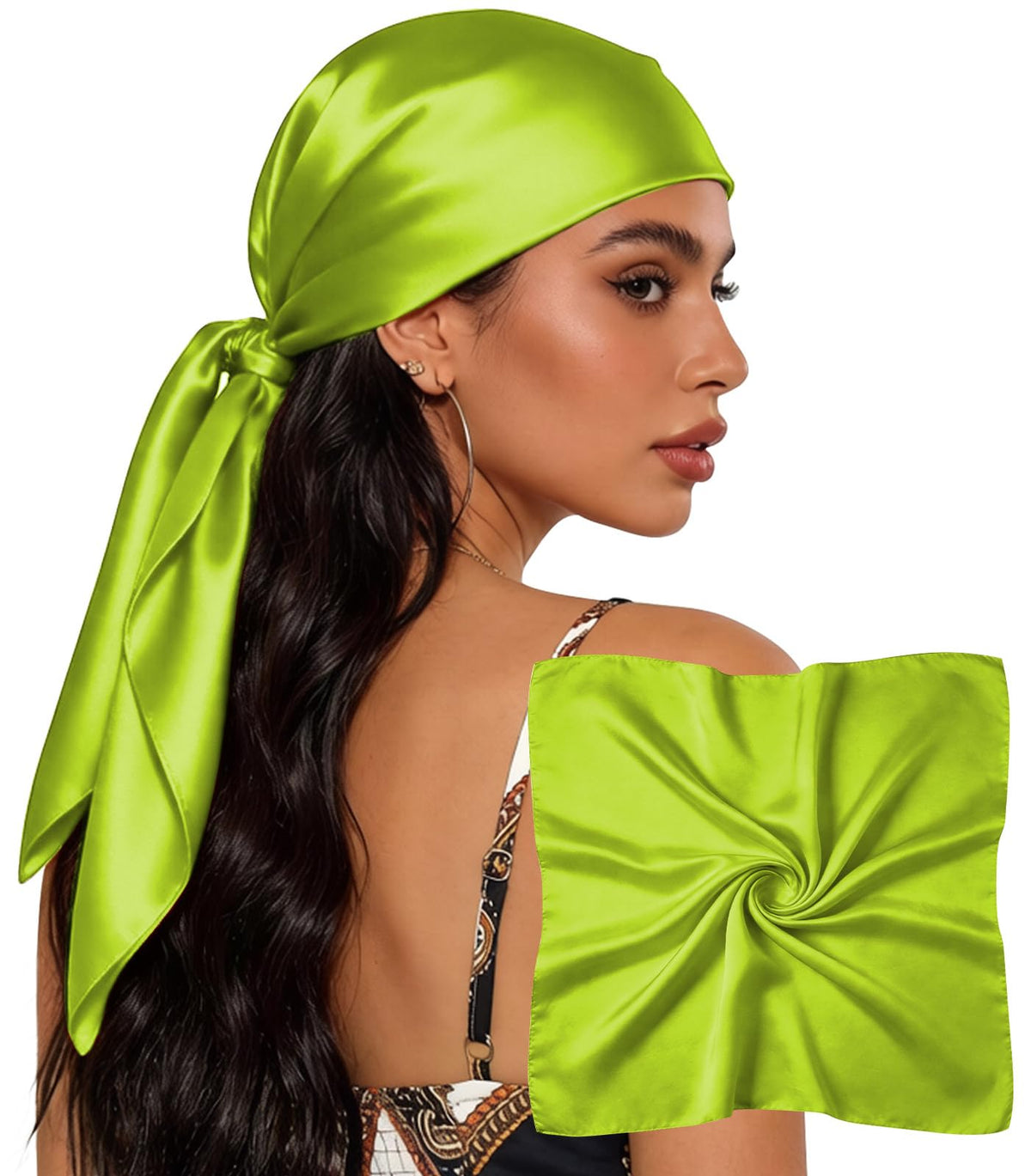 Sumolux Head Hair Scarf for Women 35" Like Satin Silk Hair Wrapping Bandana