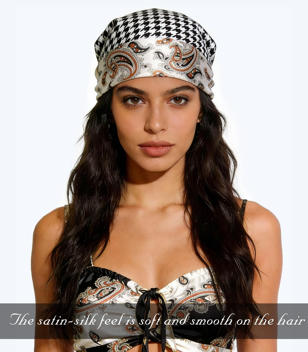 Sumolux Head Hair Scarf for Women 35" Like Satin Silk Hair Wrapping Bandana